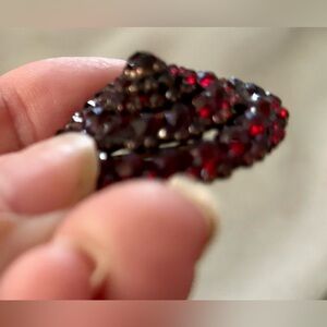 Antique Victorian Bohemian garnet brooch,  1820’s